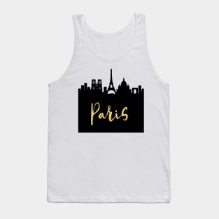 PARIS FRANCE DESIGNER SILHOUETTE SKYLINE ART Tank Top